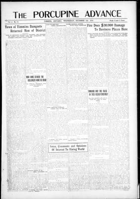 Porcupine Advance, 3 Dec 1919