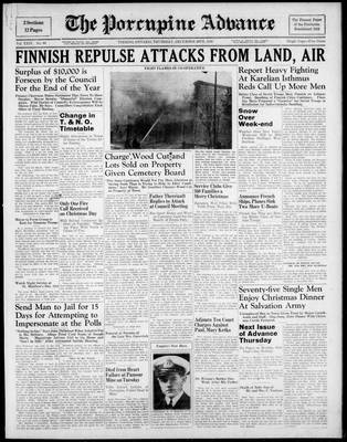 Porcupine Advance, 28 Dec 1939