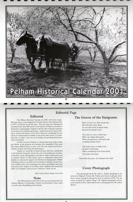 Pelham Historical Calendar 2001