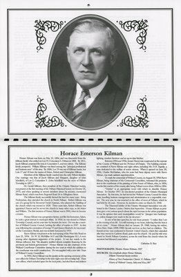 Pelham Historical Calendar 2000: &quot;Horace Emerson Kilman&quot;