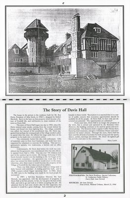 Pelham Historical Calendar 2000: &quot;The Story of Davis Hall&quot;