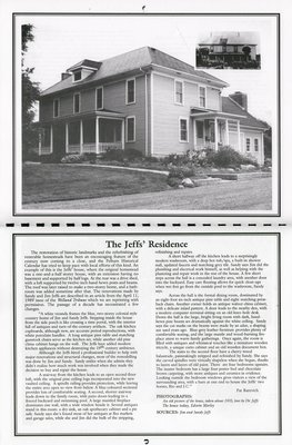 Pelham Historical Calendar 2000: &quot;The Jeffs' Residence&quot;