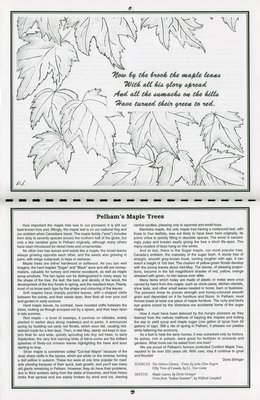 Pelham Historical Calendar 1998: &quot;Pelham's Maple Trees&quot;