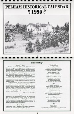 Pelham Historical Calendar 1996