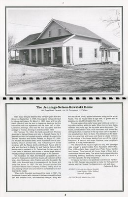 Pelham Historical Calendar 1996: &quot;The Jennings-Nelson-Kowalski Home&quot;