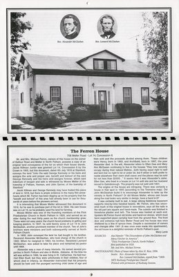 Pelham Historical Calendar 1995: &quot;The Ferron House&quot;