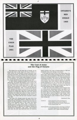 Pelham Historical Calendar 1995: &quot;The Coat of Arms and the Flag of Ontario&quot;