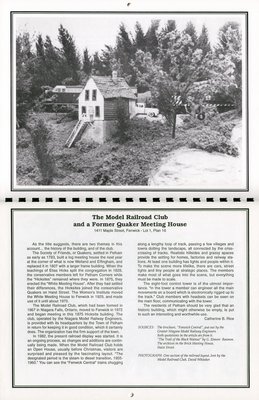 Pelham Historical Calendar 1995: &quot;The Model Railroad Club and a Former Quaker Meeting House&quot;