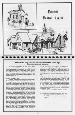 Pelham Historical Calendar 1994: &quot;New Year's Day in Fonthill One Hundred Years Ago&quot;