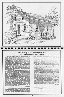 Pelham Historical Calendar 1994: &quot;The History of the Morningstar Mill and Its Connection with Pelham&quot;