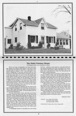 Pelham Historical Calendar 1994: &quot;The Haist-Twomey House&quot;