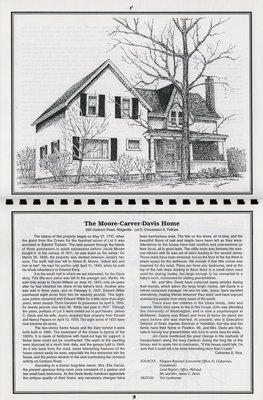 Pelham Historical Calendar 1993: &quot;The Moore-Carver-Davis Home&quot;