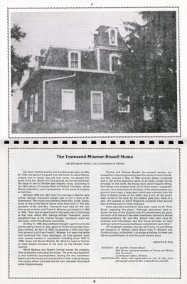 Pelham Historical Calendar 1992: &quot;The Townsend-Misener-Bissel Home&quot;