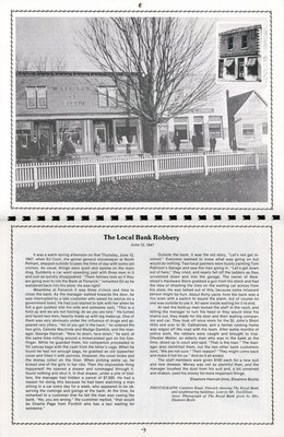 Pelham Historical Calendar 1991: &quot;The Local Bank Robbery&quot;