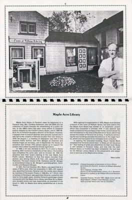 Pelham Historical Calendar 1989: &quot;Maple Acre Library&quot;