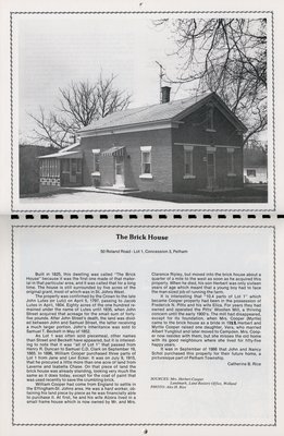 Pelham Historical Calendar 1988: &quot;The Brick House&quot;