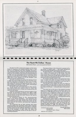 Pelham Historical Calendar 1988: &quot;The Hyatt-McClellan House&quot;