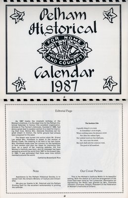 Pelham Historical Calendar 1987