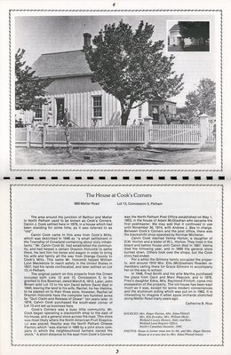 Pelham Historical Calendar 1987: &quot;The House at Cook's Corners&quot;