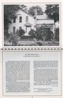 Pelham Historical Calendar 1986: &quot;The Hill-Julian House&quot;