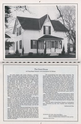 Pelham Historical Calendar 1986: &quot;The Grant House&quot;