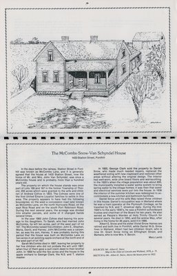 Pelham Historical Calendar 1986: &quot;The McCombs-Snow-Van Schyndel House&quot;