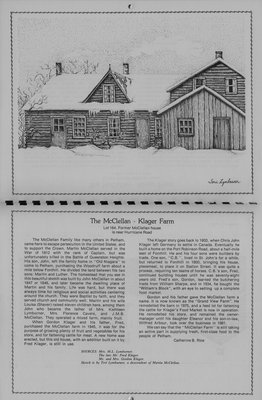 Pelham Historical Calendar 1984: &quot;The McClellan - Klager Farm&quot;