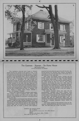 Pelham Historical Calendar 1984: &quot;The Eastman - Keenan - De Korte House&quot;