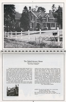 Pelham Historical Calendar 1983: &quot;The Daboll-Accursi House&quot;