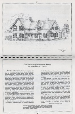 Pelham Historical Calendar 1982: &quot;The Disher-Angle-Burnison House&quot;