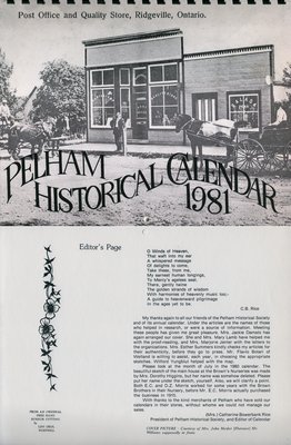 Pelham Historical Calendar 1981