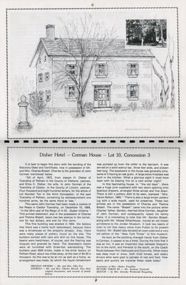 Pelham Historical Calendar 1980: &quot;Disher Hotel -- Corman House -- Lot 10, Concession 3&quot;