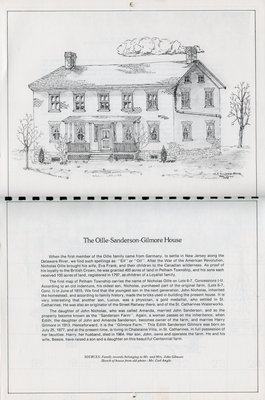 Pelham Historical Calendar 1979: &quot;The Oille-Sanderson-Gilmore House&quot;