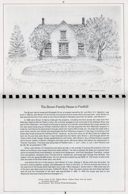 Pelham Historical Calendar 1979: &quot;The Brown Family House in Fonthill&quot;