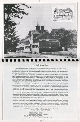 Pelham Historical Calendar 1979: &quot;Fonthill Nurseries&quot;