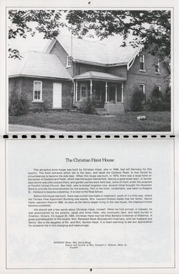 Pelham Historical Calendar 1979: &quot;The Christian Haist House&quot;