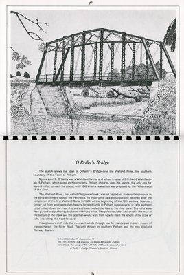 Pelham Historical Calendar 1977: &quot;O'Reilly's Bridge&quot;