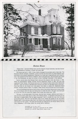 Pelham Historical Calendar 1977: &quot;Horton House&quot;