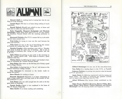 Pelham Pnyx 1936 - Alumni and PCS Comic