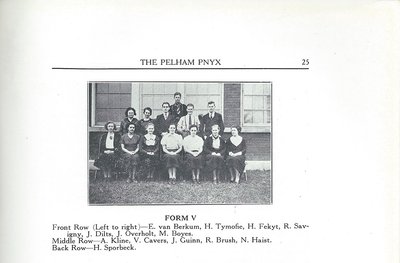 Pelham Pnyx 1937 - Class photograph of Form V