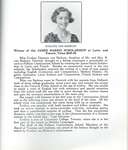 Pelham Pnyx 1938 - Eveline Van Berkum - Winner of the James Harris Scholarship