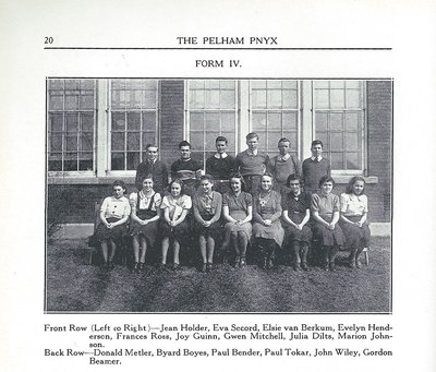 Pelham Pnyx 1939 - Class Photograph of Form IV