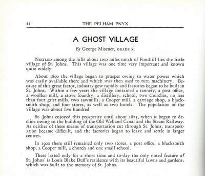 Pelham Pnyx 1939 - A Ghost Village