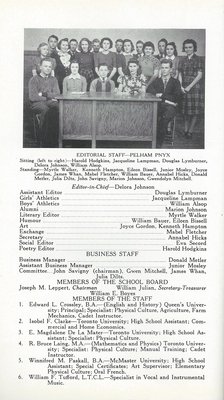 Pelham Pnyx 1941 - Editorial Staff and School Staff