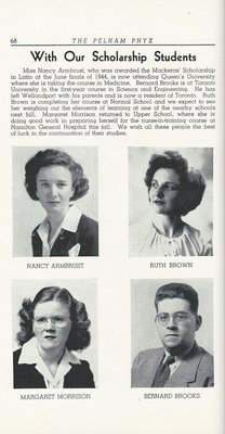 Pelham Pnyx 1945 - Scholarship Winners