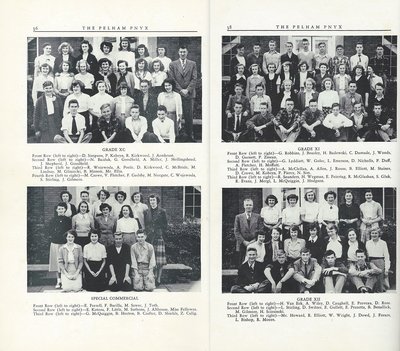 Pelham Pnyx 1950 - Class Photographs of Grade XC, Grade XI, Special Commercial and Grade XII