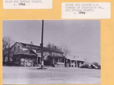 Store and Garage at Trafalgar Road and Dundas Street, ca1940