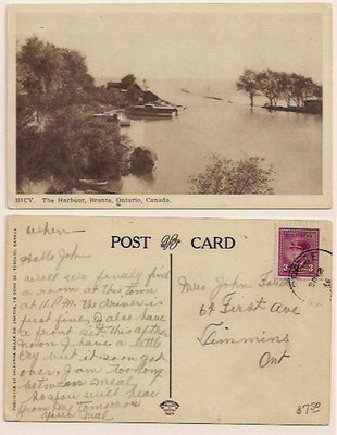 Postcard: The Harbour, Bronte, Ontario, Canada