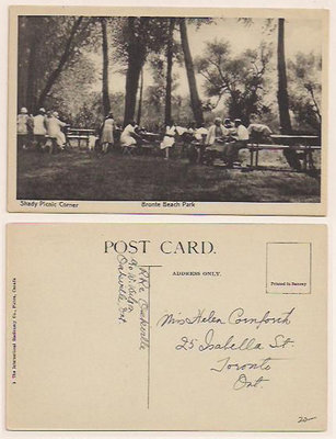 Postcard; Shady Picnic Corner, Bronte Beach Park