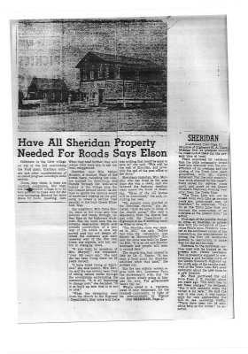 Have All Sheridan Property Needed For Roads Says Elson, March 29, 1956